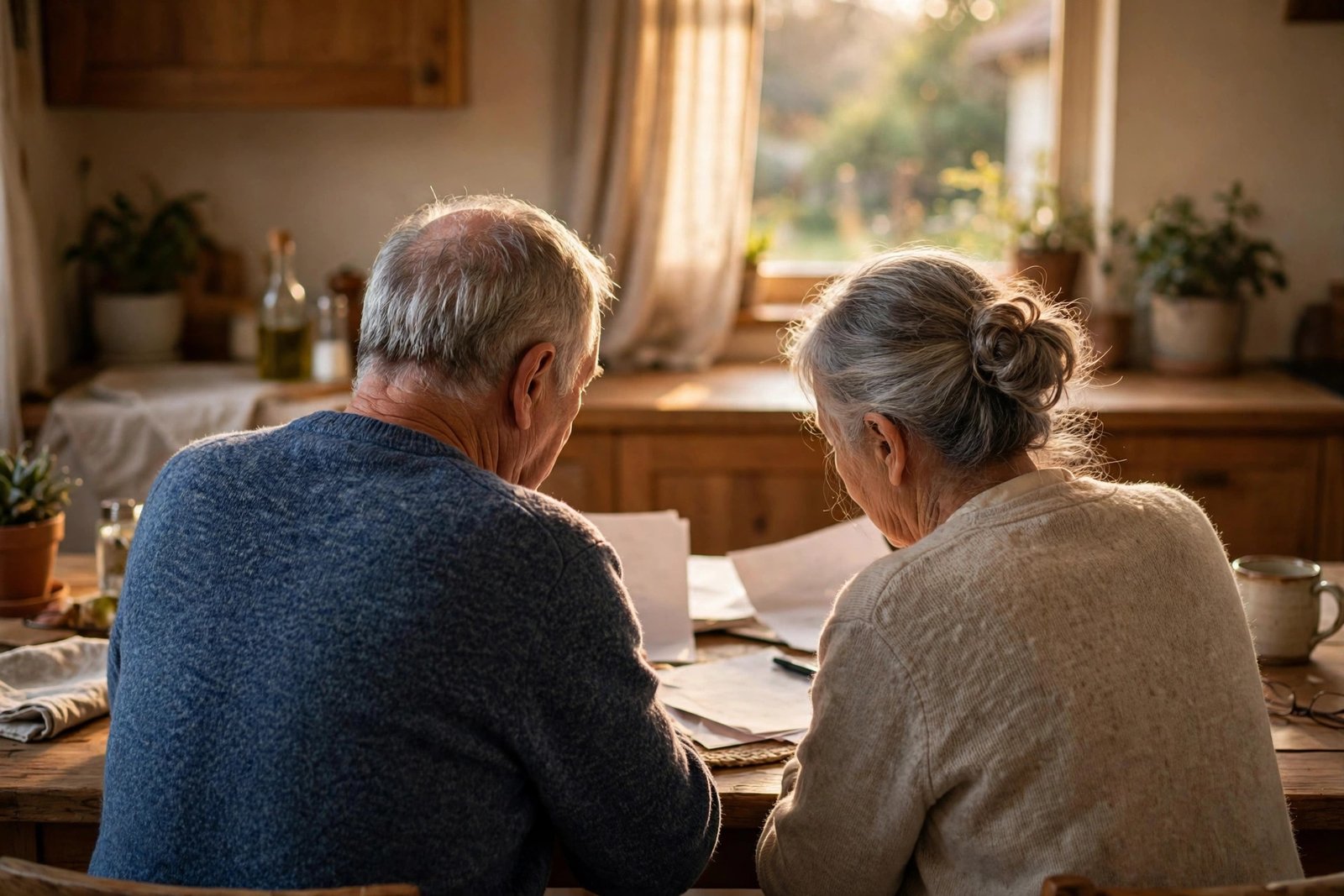 Senior Ohio homeowner reviewing property tax bill savings from homestead exemption