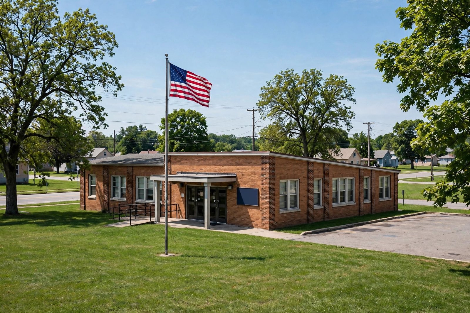 Exterior of an Ohio school district office where homeschool notices are filed