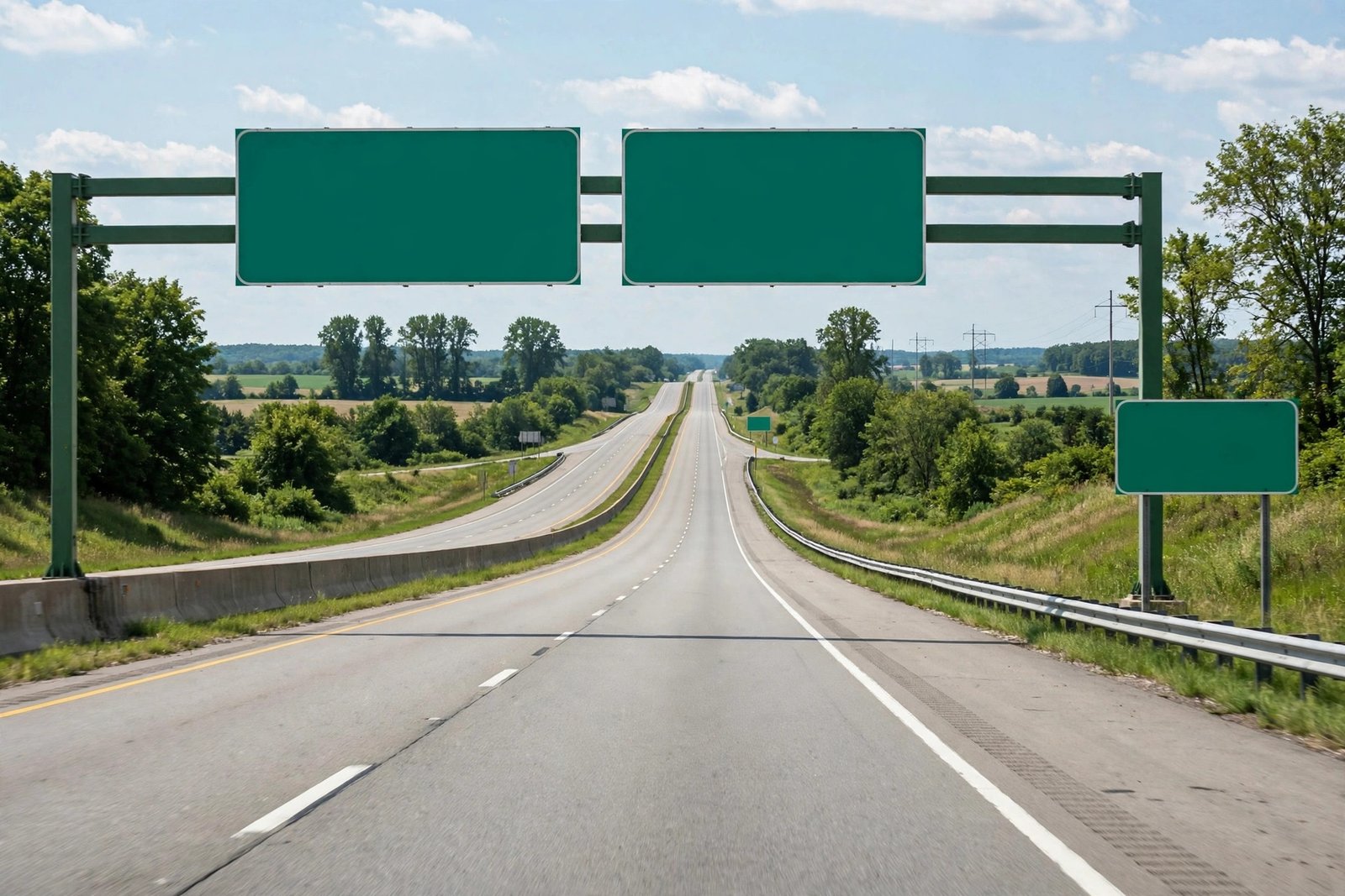 Highway signs for Cleveland on Interstate 71 northbound