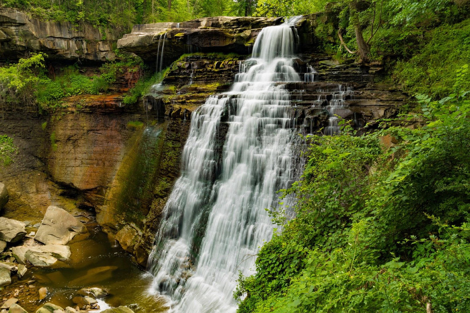 Brandywine Falls in Cuyahoga Valley National Park near Cleveland Ohio