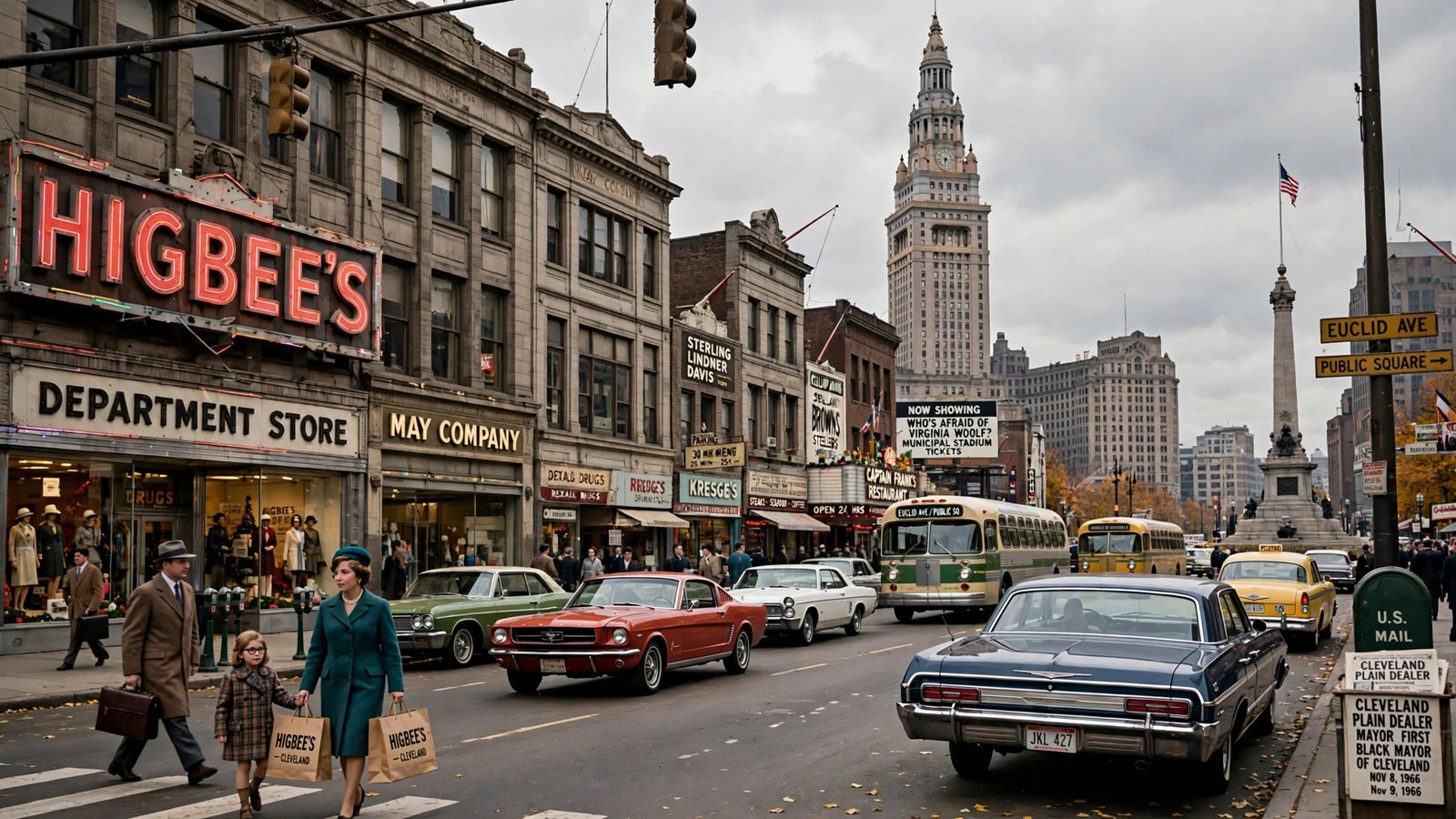 Historic Cleveland street in the 1960s era of the Mapp case